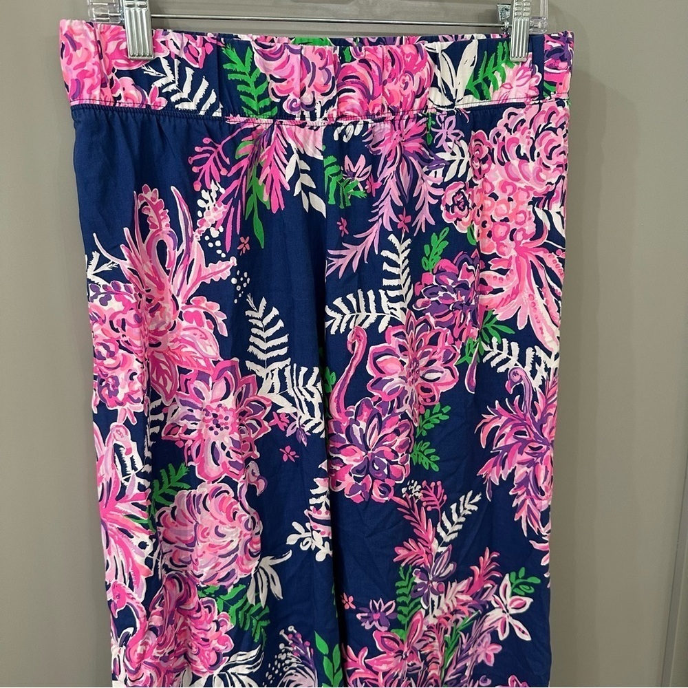 Lilly Pulitzer Bal Harbour Pala Oyster Bay Navy Ruffle Your Feathers Size Small - Picture 4 of 8